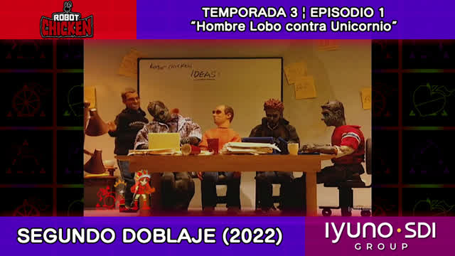 Pollo Robot - T3E1 - Hombre Lobo contra Unicornio - Comparación de Doblajes Latinos