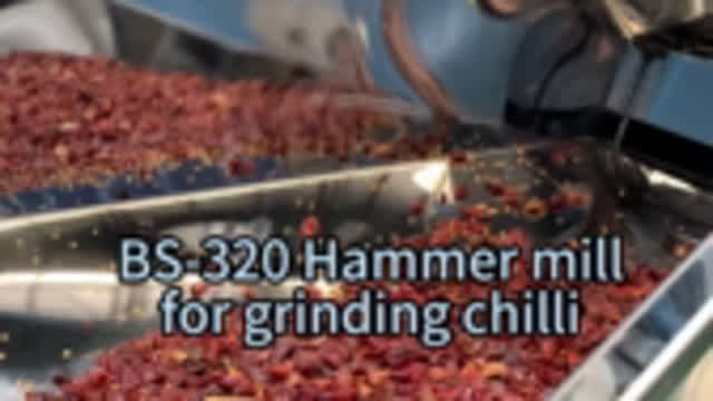 BS-320 hammer mill for grinding chilli