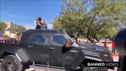 Alex Jones Bullhorns Clinton From Turret of Armored Truck