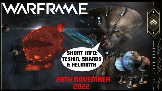 Teshin, Shards and Helminth Invigoration - Weekly Rotation Reset for Warframe 28th November