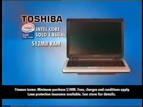 Intel Core Duo/Solo - Harvey Norman: Toshiba Sale (New Zealand) (2006)