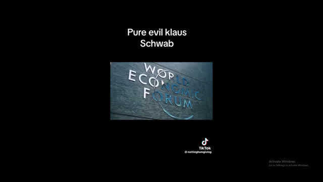 Pure evil klaus schwab