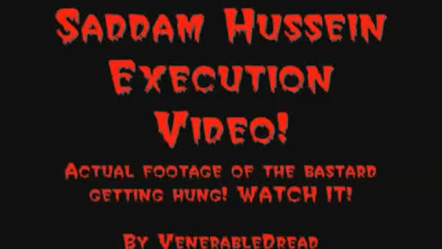 Saddam Hussein Execution