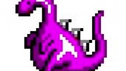 8-bit pink dinosaur