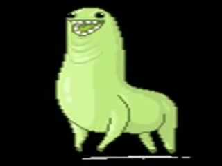 hilarious dancing green llama XD