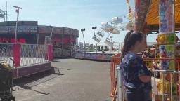 Walking on the new Clacton on sea Essex Pier for 2019 Weather Share video for Air Show day