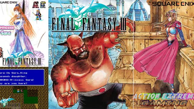 Final Fantasy 3 (Nes/Famicom Version) - Helping Princess Sara on a Mission to Seal the Djinn Genie