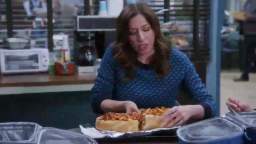 Eva Marmot's cousin eats Chili Mac n Cheese pizza sub on her birthday