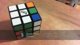 Rubik's cube solves itself (stop motion)