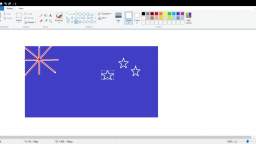 Drawing the new zealand flag in ms paint