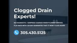 Plumbing Drain Cleaning Miami - The Drain Doctor (305) 430-5125