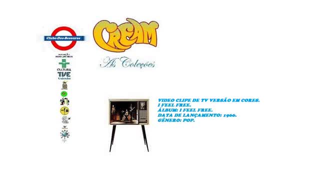 THE CREAM BAND _ I FEEL FREE VIDEO CLIPE DE TV VERSÃO EM CORES