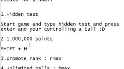 Pinball cheats - Bilion Points
