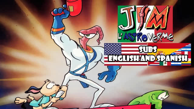 Jim L'Astroverme (Earthworm Jim) - Cristina D'Avena (Ft. Claudio Moneta) SUB. ENGLISH y ESPAÑOL