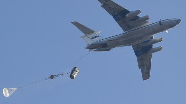 Paratrooper training. Inside view.