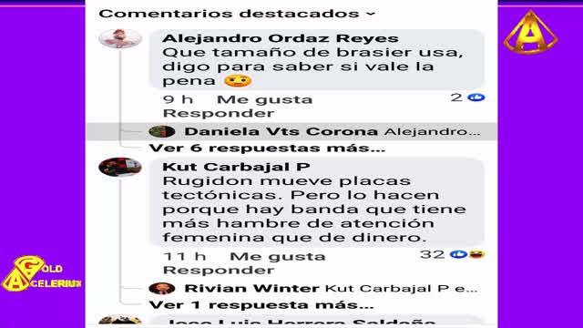 COMENTARIOS DE FACEBOOK. ME HACEN C4G4R DE LA RISA, #GOLDACELERIUX