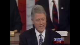 Bill Clinton Slamming "Ilegal Aliens" in 1995 State of the Union Adress