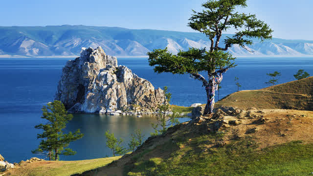 Ice on Lake Baikal.