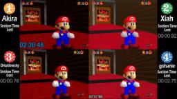 [Super Mario 64] 0 Star Top 4 Speedrunners Comparison