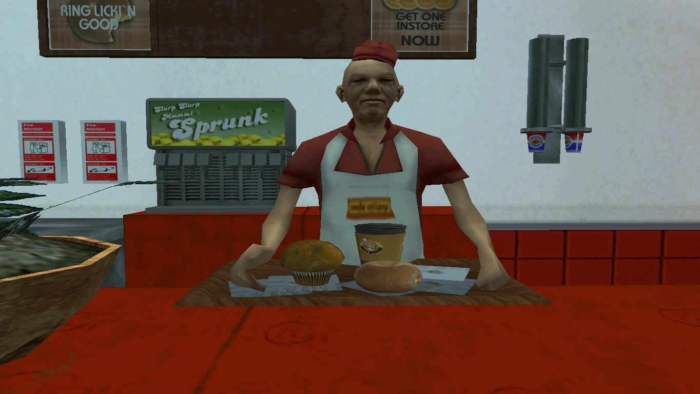 GTA san andreas - cj va a la tienda de donas