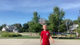 playig basetball with my coisons and my bro