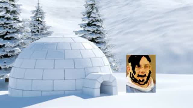 Manser und Jerry im Iglu