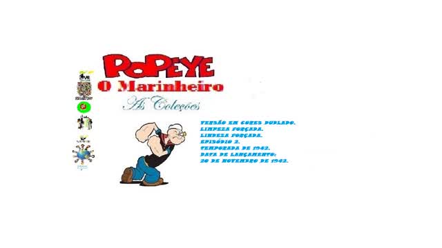 POPEYE O MARINHEIRO _ OLIVIA PALITO NO NAVEL VERSÃO EM CORES DUBLADO