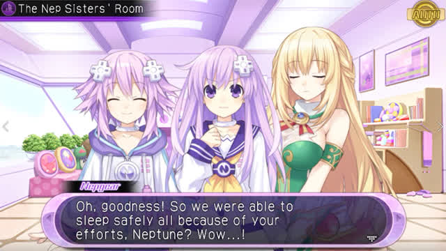 Hyperdimension Neptunia U Action Unleashed - Ch.3 Event Cutscene(s) - The Nep Sister's Room 3