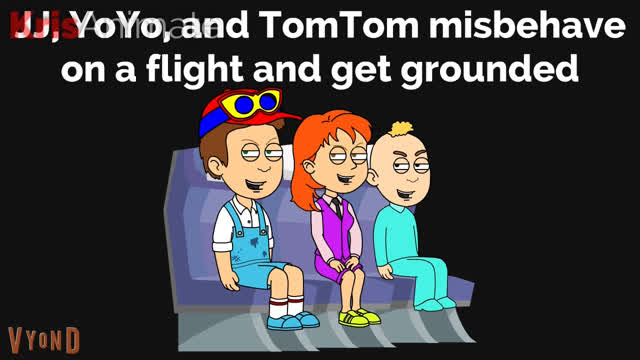 CMGG: JJ, YoYo, and TomTom misbehave on a flight and get grounded