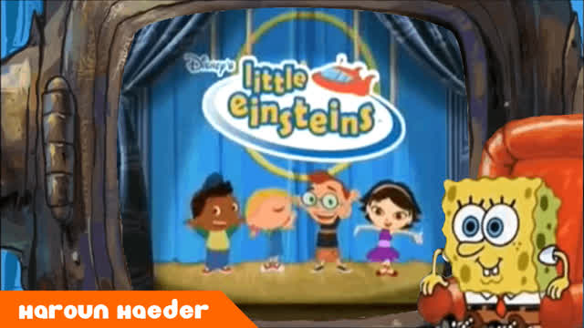 SpongeBob Watches Little Einsteins intro on TV