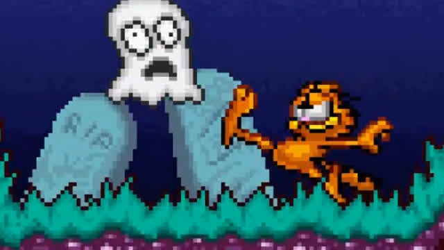 Garfield And His Nine Lives Haunted House Hard No Damage 100% Completed