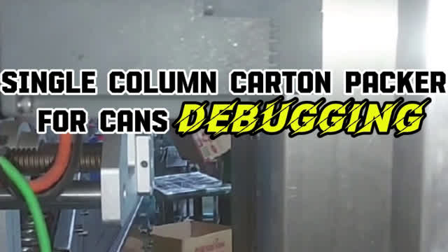 Single column carton packer  for cans debugging #foryou #packaging #cartonpacker