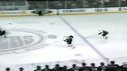 hockey player misses empty net