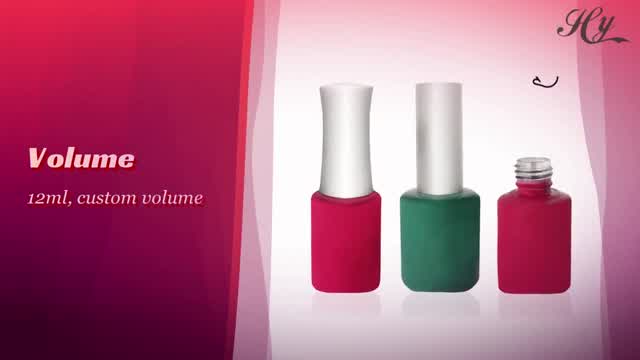 Red Color Cylinder 15ml Nail Polish Bottle Glass Bottle