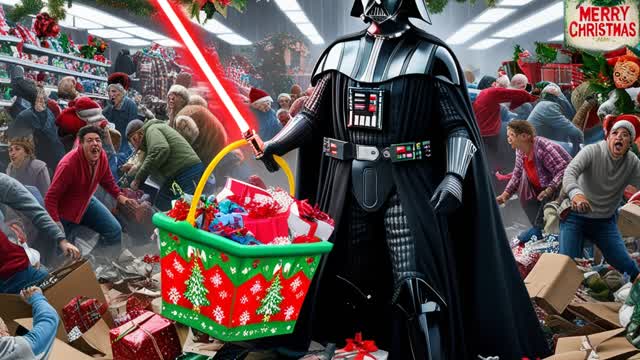 Darth Vader's Holiday Shopping (AI)