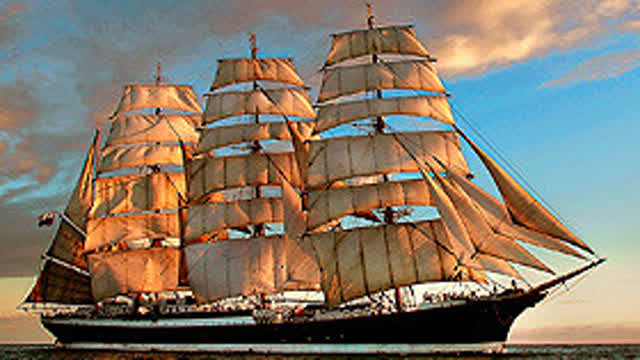 Sails of "Krusenstern".