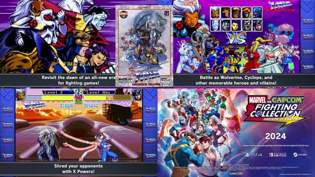 Marvel vs. Capcom Fighting Collection Arcade Classics: Official X-Men Children of the Atom Gameplay