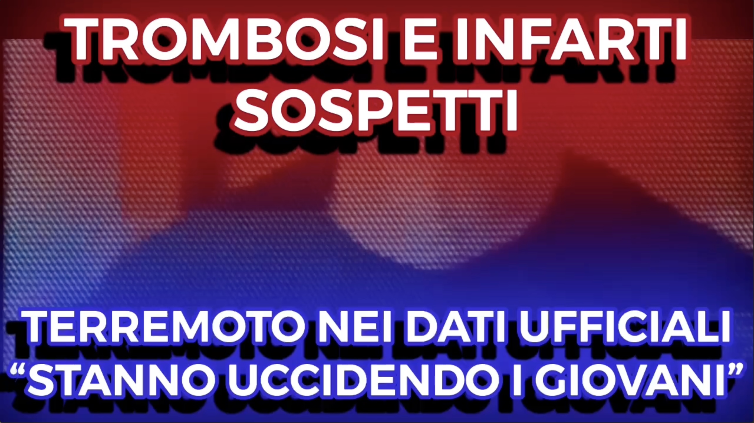 Trombosi e Infarti Sospetti - Terremoto nei Dati Ufficiali - Stanno Uccidendo i Giovani