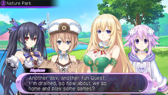 Hyperdimension Neptunia U Action Unleashed - Ch.2 Event Cutscene - Nature Park