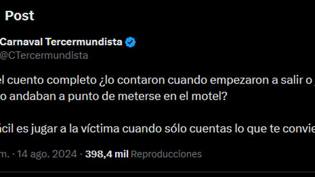 Carnaval Tercermundista, ¿el nuevo Dross???