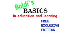 {UPDATED 5} Official Baldi's Basics Free Exclusive Edition