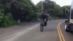 Double Fail Motorbike Trick (funny/fail)