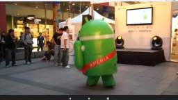 Android robot dancing