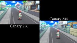 Pokémon - Citra Canary 256 vs. Citra Canary 244 comparison - All main games