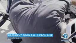 Joe Biden falls off his bike - FUS RO DAH!