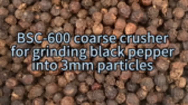 BSC-600 coarse crusher for grinding black pepper into 3mm particles