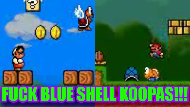 fuking blue shel koopas!!!!