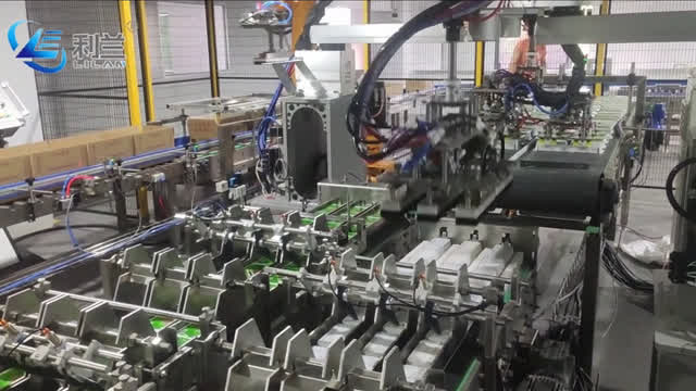 Robotic case packing system for protine product case#packaging#robot#palletizing#protine