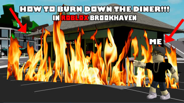 How To BURN DOWN The Diner in Brookhaven! (Roblox)