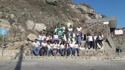 Alumnos del Conalep Mazatlán II posan para la foto | Cerro del Crestón | Mazatlán